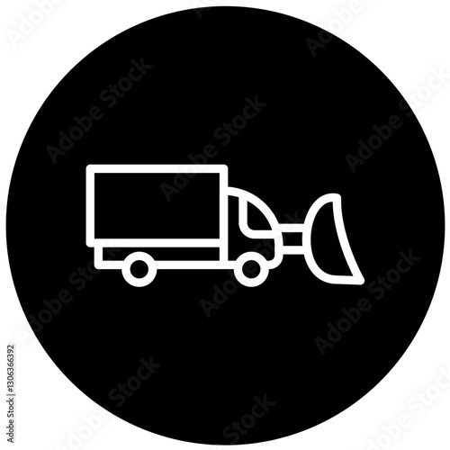 Vector Design Snowplow Icon Style