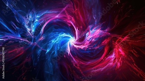 Wallpaper Mural Abstract light patterns with neon colors. Dynamic and futuristic digital art of swirling smoke with vibrant gradient color and contrast color . Background for wallpaper, banner, and print. AIG53. Torontodigital.ca