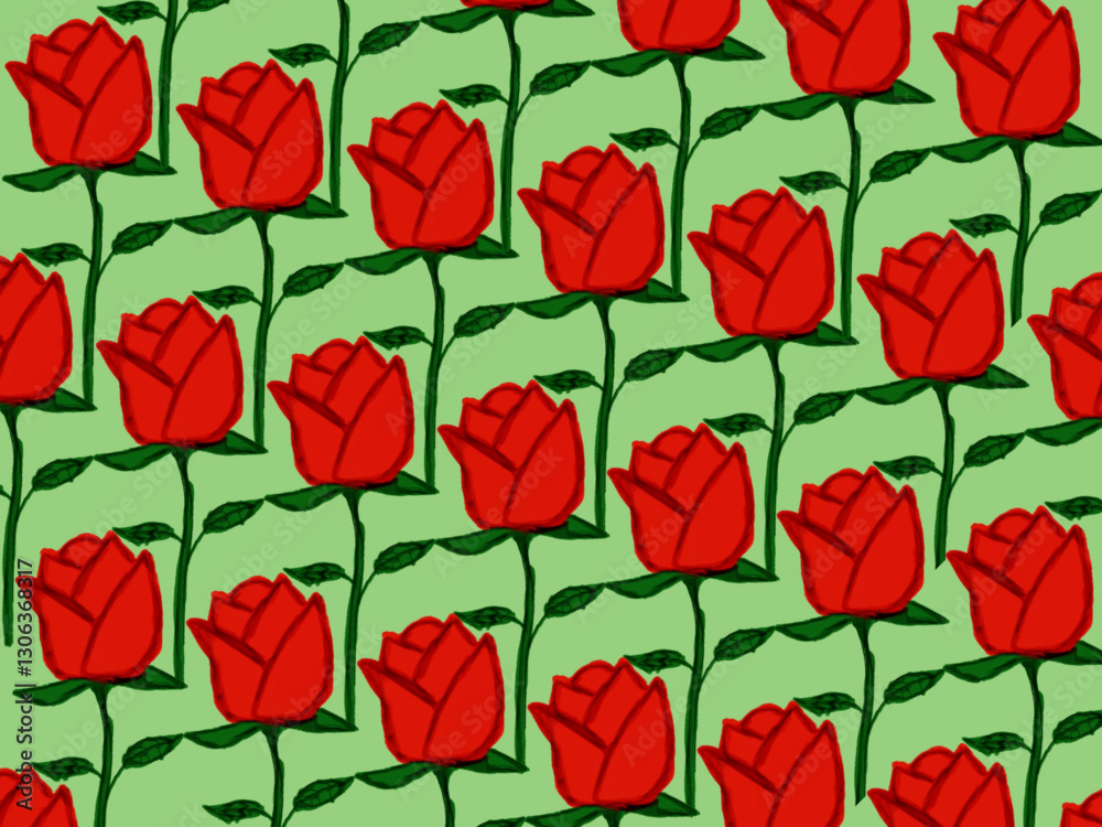 Neatly arranged red roses like a woven net Neatly arranged red roses like a woven net