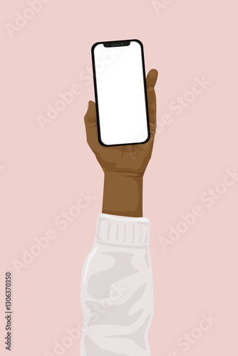Phone device, aesthetic illustration vector
