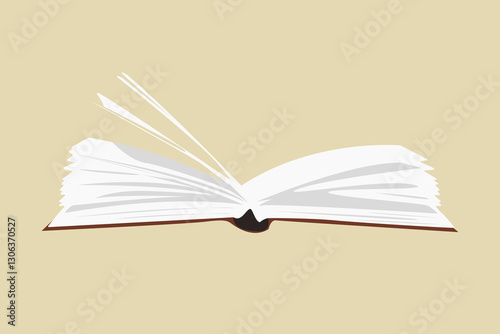 Open book, aesthetic illustration vector