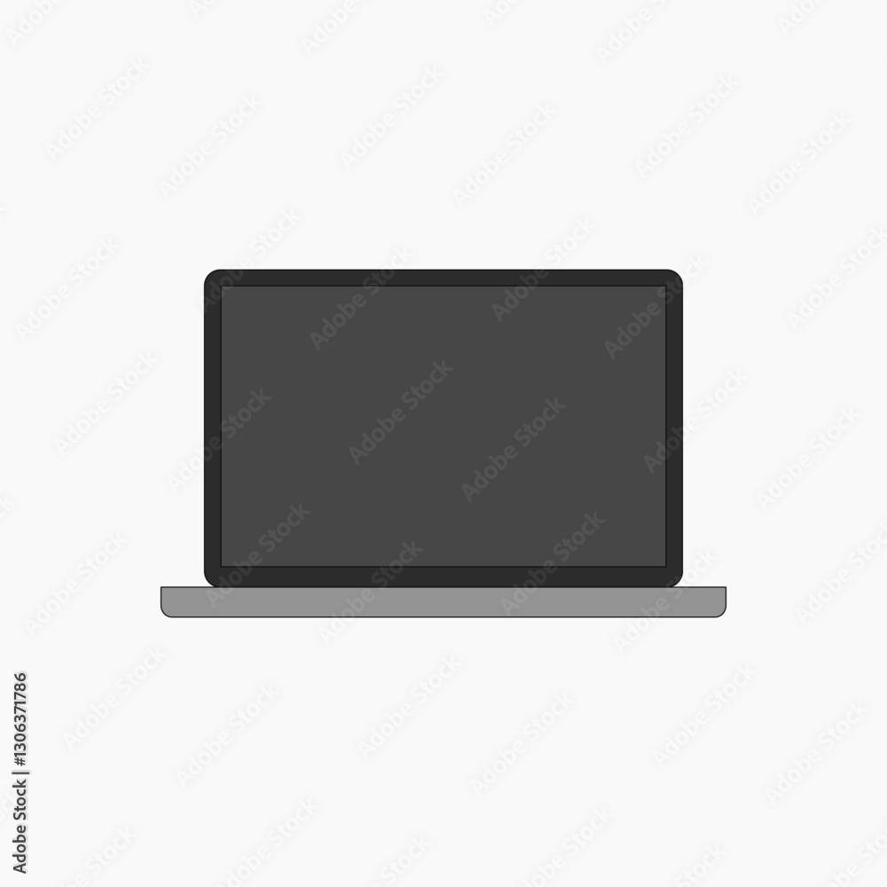 Laptop, flat digital device collage element vector Laptop, flat digital device collage element vector