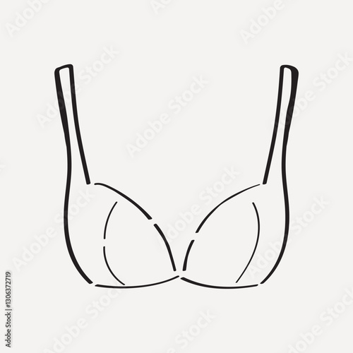 Women's bra, aesthetic illustration design element vector