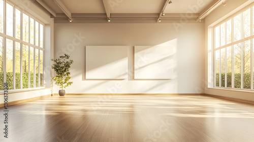 Wallpaper Mural Art gallery setup with natural light in modern space minimalist interior design bright and airy environment Torontodigital.ca