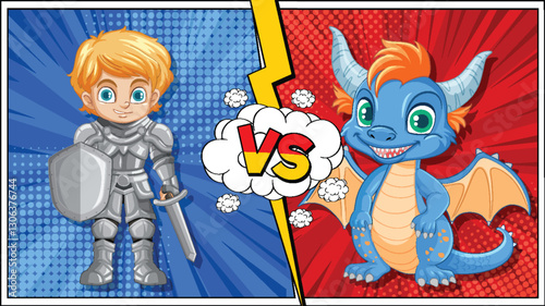 Knight Versus Dragon Showdown