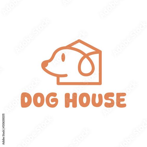 dog house breeder pet shop flat minimalist logo design