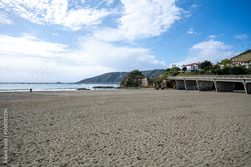 Obraz na płótnie The town of Avila Beach in California on the Pacific Ocean, USA. w salonie
