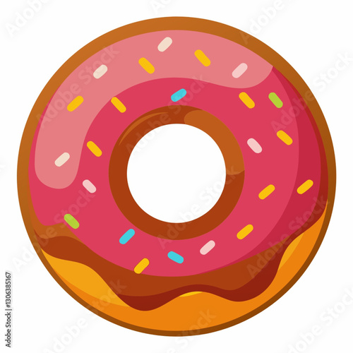 A doughnut illustration isolated on white background