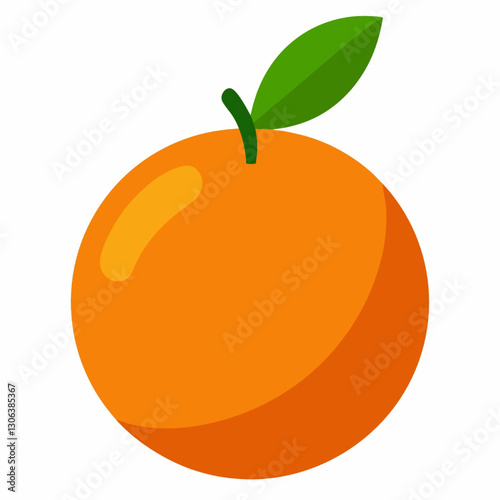 An orange illustration isolated on white background