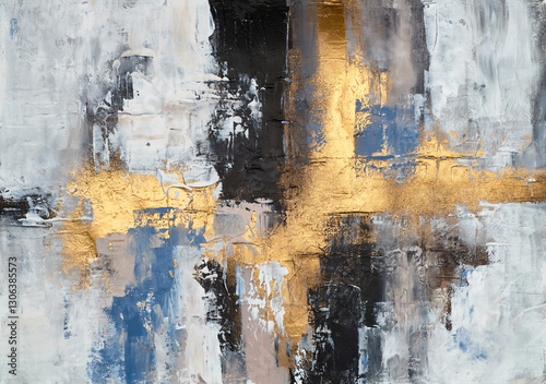Fototapeta Naklejka Na Ścianę i Meble -  A modern abstract piece with soft gradients and flowing lines, bringing a serene and elegant atmosphere to any contemporary space