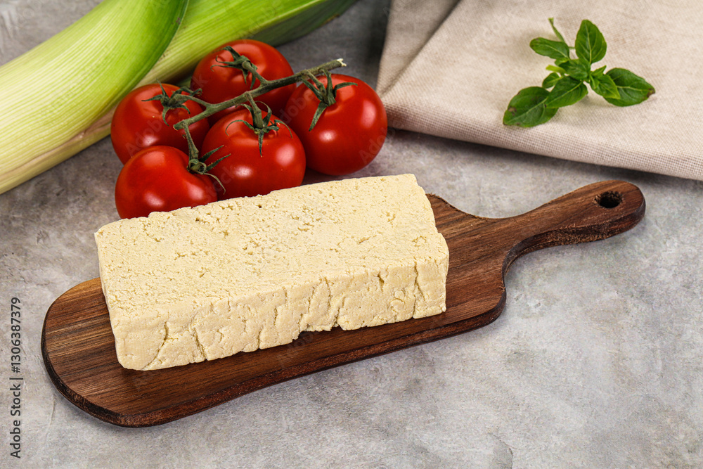 Soya vegan tofu cheese brick Soya vegan tofu cheese brick