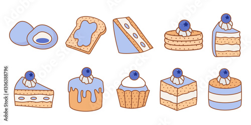 Blueberry Cake Vector