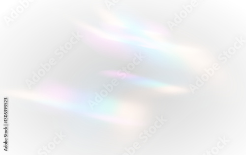 PNG White Crystal Rainbow Glow, Shimmering Light with Prism Effect, PNG Sparkling Dust and Colorful Bokeh, Radiant White Crystal Reflections, Festive Glowing Particles, Dreamy Light Flare Background.