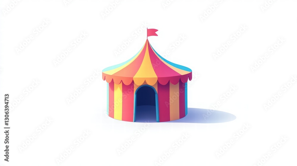 Fototapeta premium cartoon circus tent vector illustration