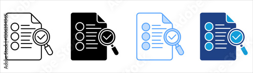 Evaluation Icon Set Multiple Style Collection