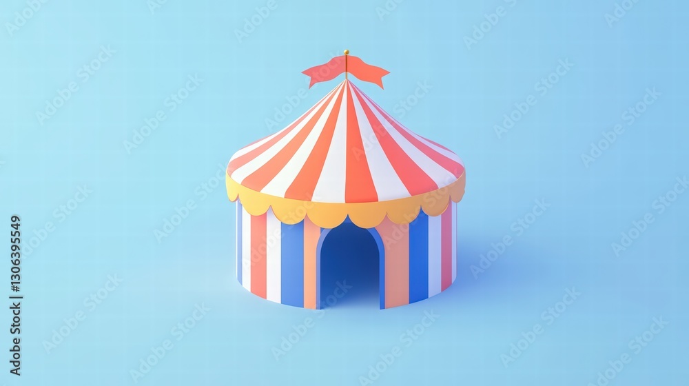 Fototapeta premium cartoon circus tent vector illustration
