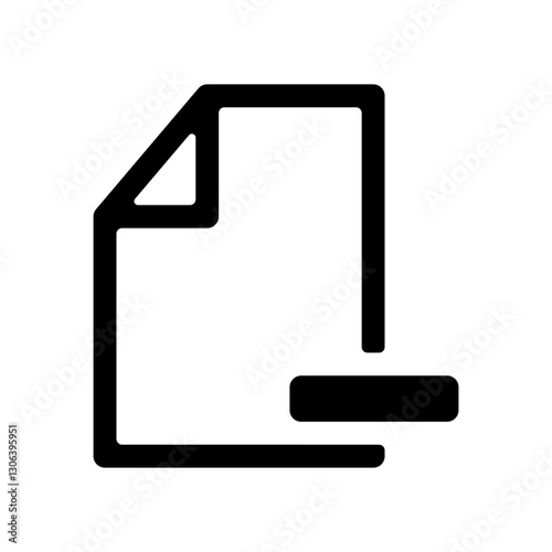 書類とマイナスのアイコンイラスト