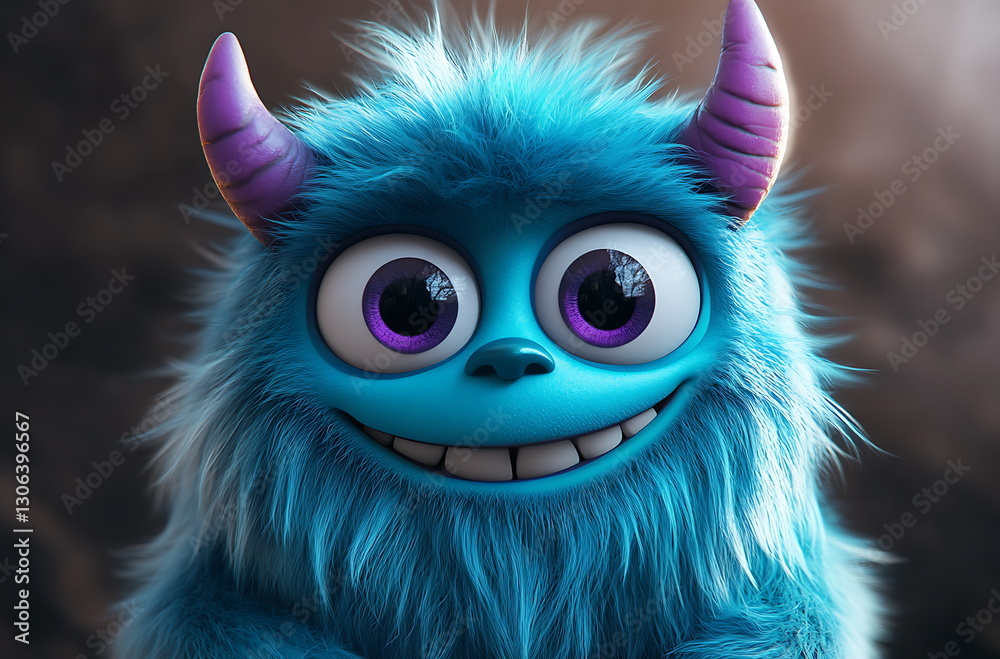 Obraz premium kind blue monster ai generated