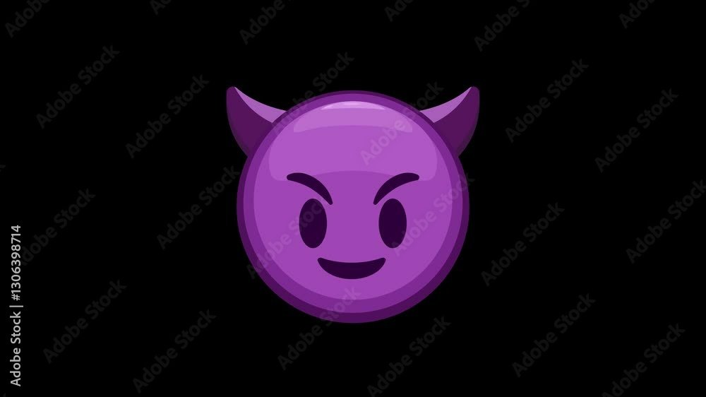 Smiling face with horns emoji with alpha channel Smiling face with horns emoji with alpha channel