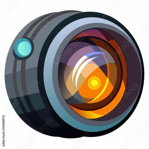 camera lens vector illustration