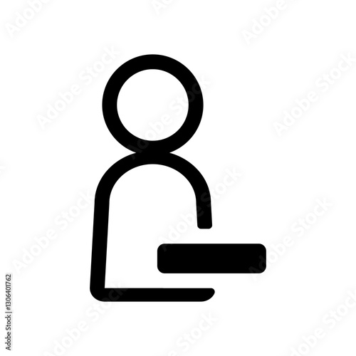 人物とマイナスのアイコンイラスト