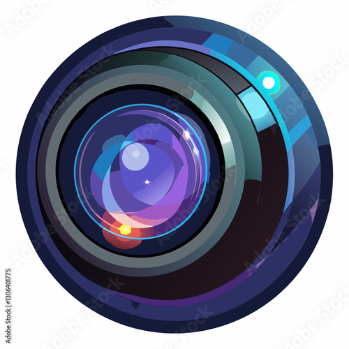 camera lens vector illustration