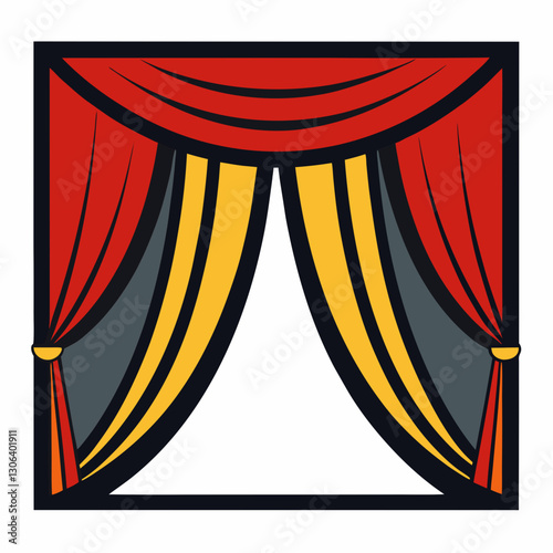 cinema curtain parting dramatically