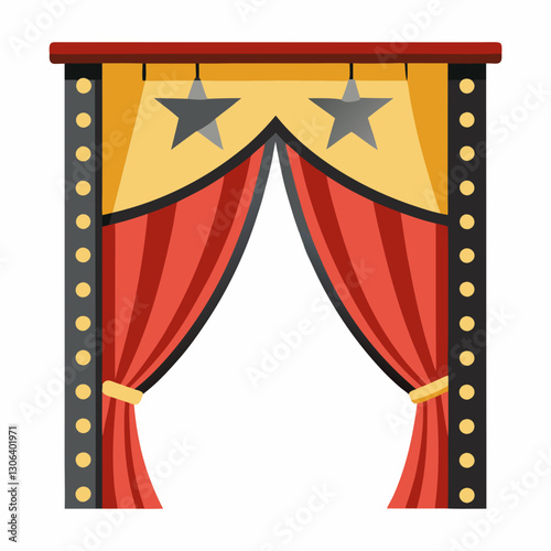 cinema curtain parting dramatically