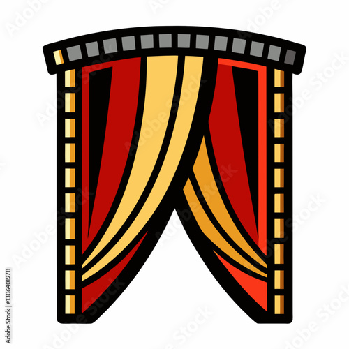 cinema curtain parting dramatically