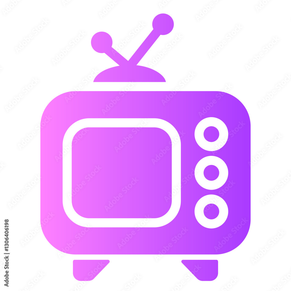 Naklejka premium tv Gradient icon