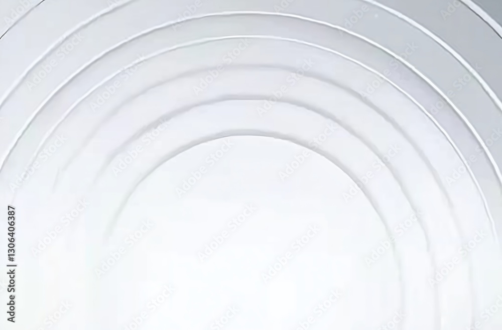 Obraz premium Minimalistic White Plate Arrangement Showcasing Elegant Curves in Soft Natural Light