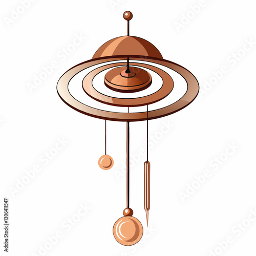 spinning copper wind chime