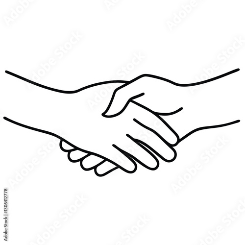 Tender Gesture Two Hands Holding Vector Art