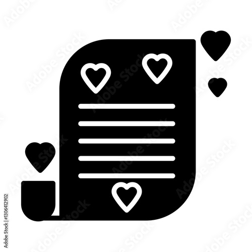 Romantic poem Vector Icon