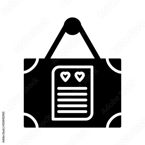 Love poem in a frame Vector Icon