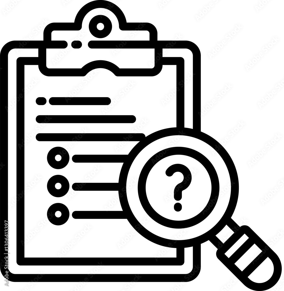 Investigation Icon in Outline Style. Simple Vector Design. Simple Vector Outline Icon Investigation Icon in Outline Style. Simple Vector Design. Simple Vector Outline Icon