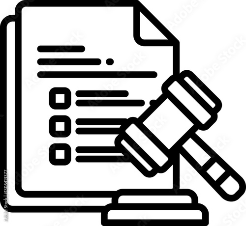 Penalty Icon in Outline Style. Simple Vector Design. Simple Vector Outline Icon