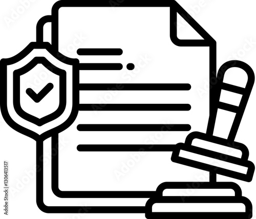 Validity Icon in Outline Style. Simple Vector Design. Simple Vector Outline Icon