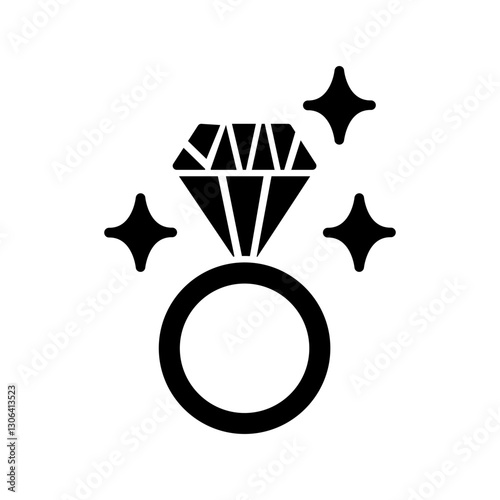 Engagement ring Vector Icon