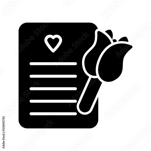 Love poem Vector Icon