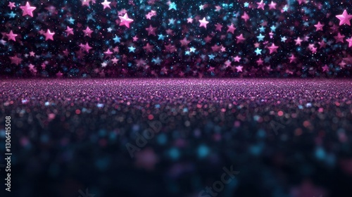 Sparkling Star Background with Glitter and Bright Colors for Design