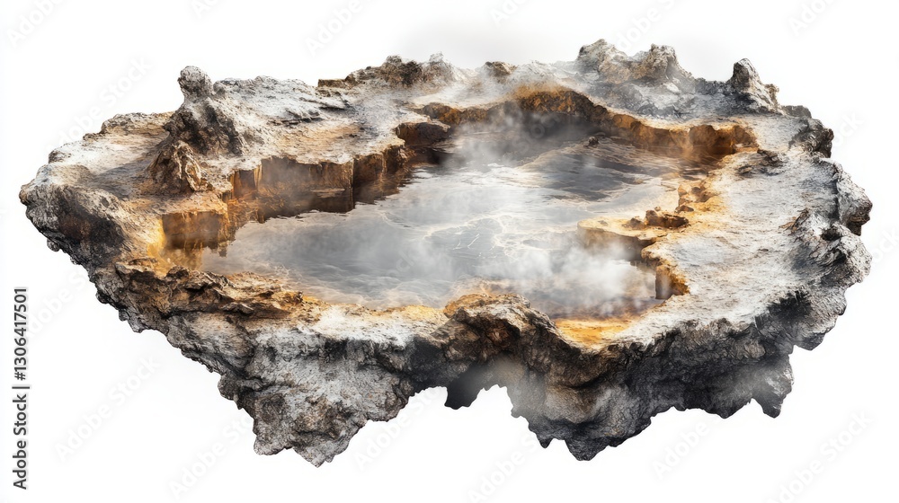 Obraz premium Generic Shimmering Geothermal View Fractal Steam Forming