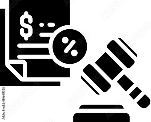 Tax Compliance Icon in Glyph Style. Simple Vector Design. Simple Vector Glyph Icon