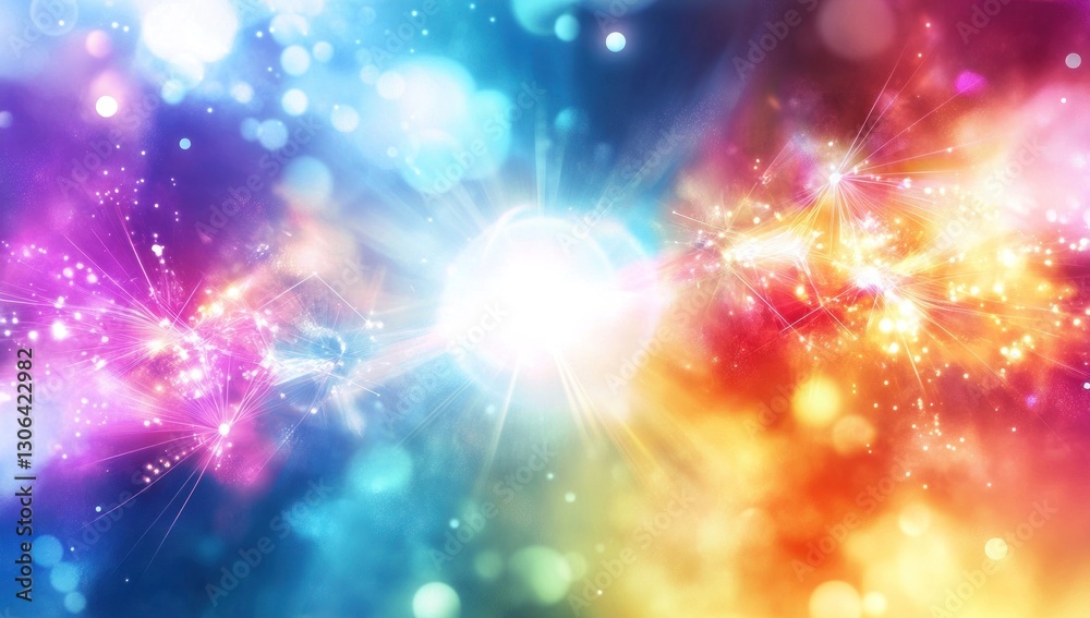 Vibrant abstract background with colorful light bursts and sparkling effects. Vibrant abstract background with colorful light bursts and sparkling effects.