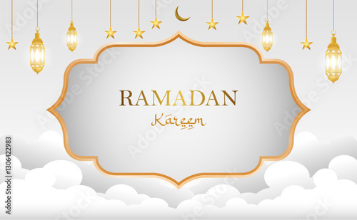 Ramadan Kareem Greeting Card, Ramadan Kareem Background Vector Illustration