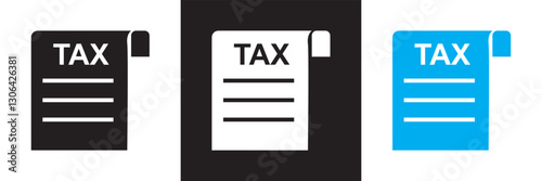 Taxes profit icon.  isolated on white and black background. Vector illustration. EPS 10