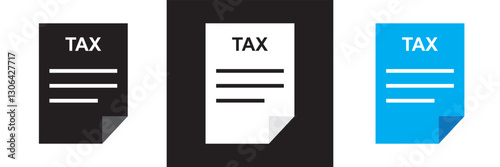 Taxes profit icon.  isolated on white and black background. Vector illustration. EPS 10