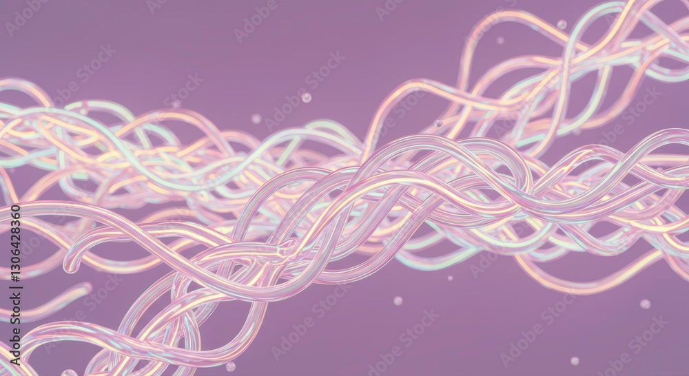 Entwined Fibers: Illustrative representation of interwoven transparent fibers or strands against a softly lit background, creating a sense of complex structure and elegant design. Entwined Fibers: Illustrative representation of interwoven transparent fibers or strands against a softly lit background, creating a sense of complex structure and elegant design.