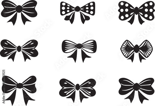 Bow tie vector illustration isolated on white background.