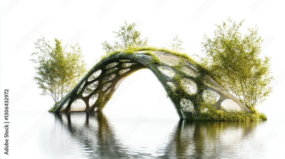 Fototapeta premium Generic Shimmering Eco-bridge Overview Vine Prismatic